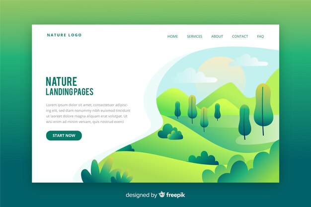 Nature landing page