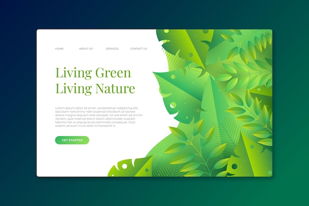 Nature landing pages template