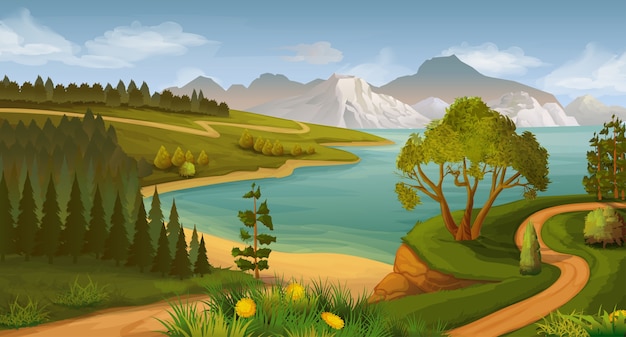 Nature landscape background