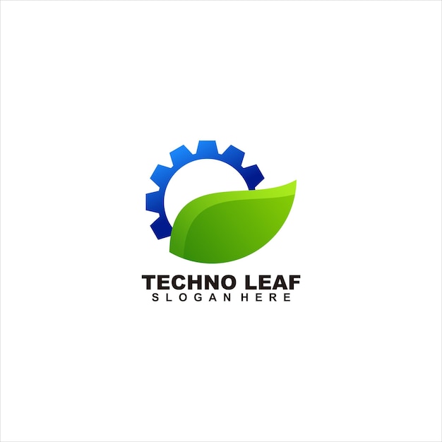 Nature leaf logo gradient