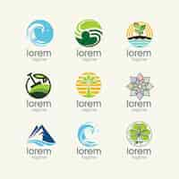 Free vector nature logo templates collection