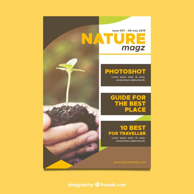 Nature magazine cover template