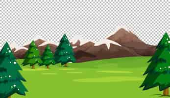 Free vector nature outdoor landscape transparent background