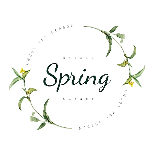 自然の春のロゴデザインベクトル