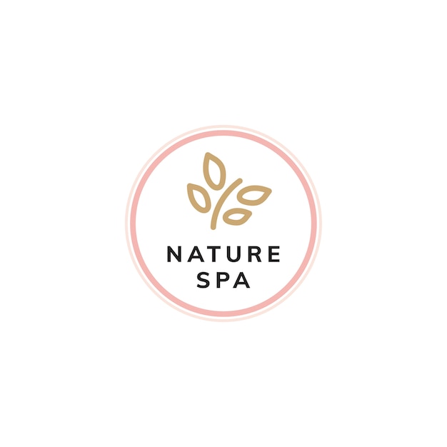 Nature therapy spa logo vector