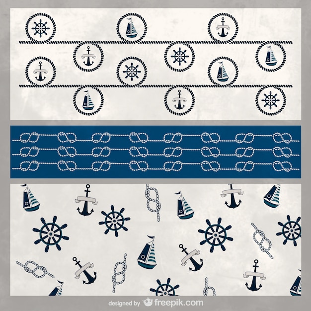 Free vector nautical background template