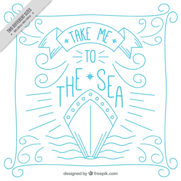 Free Vector nautical background with motivational quote