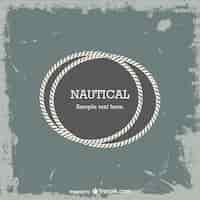 Free vector nautical background with ropes