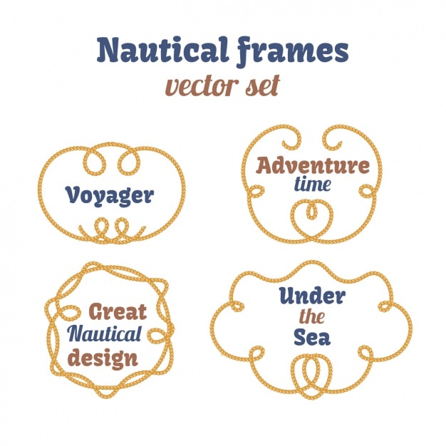 Free vector nautical frames collection