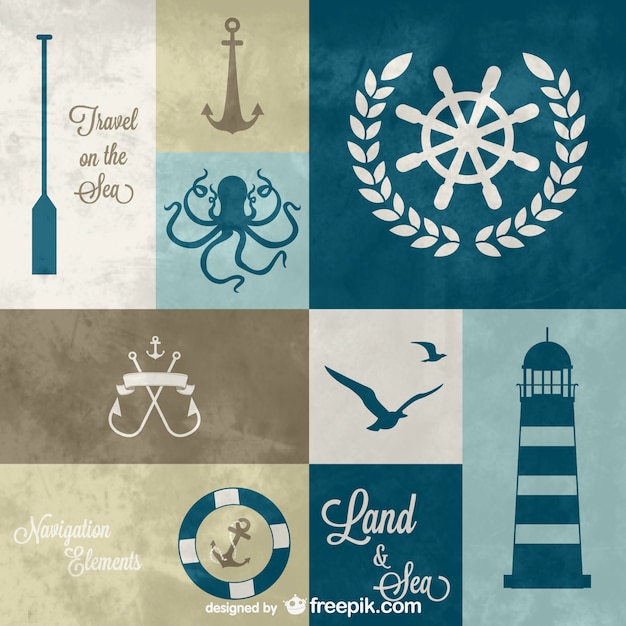 Free vector nautical graphics elements