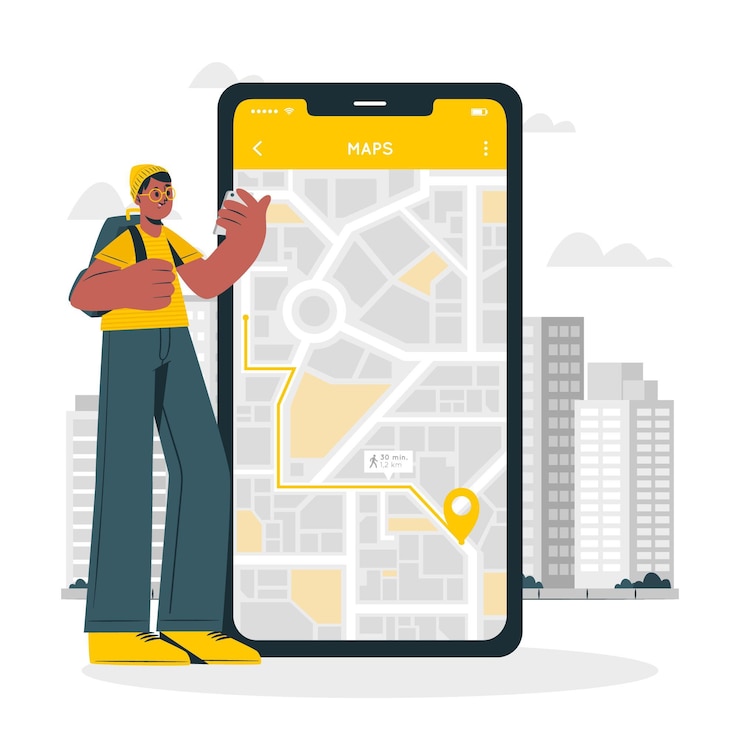 Free Vector navigation concept illustration