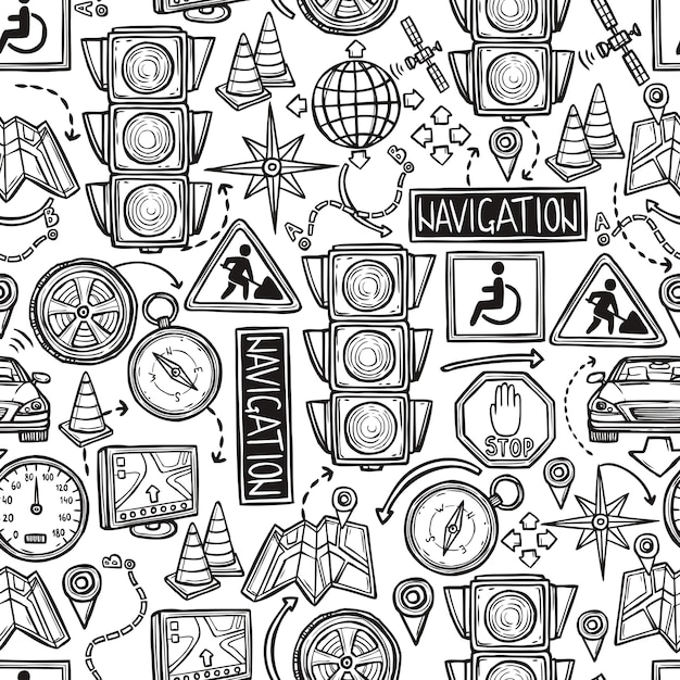 Navigation seamless pattern