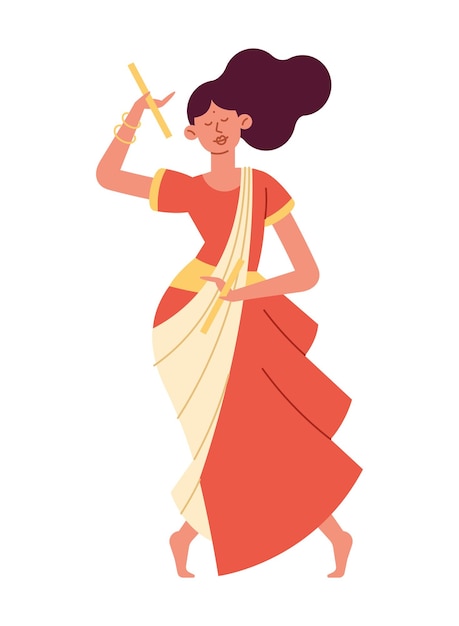 Free vector navratri dancer design