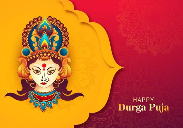 Navratri 및 durga puja 축제 문화 축하 카드 배경
