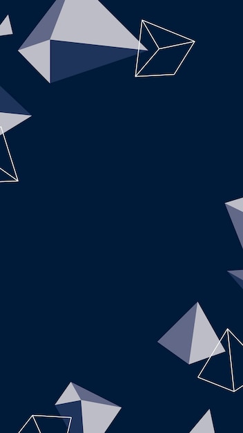 Free vector navy blue geometrical patterned mobile wallpaper