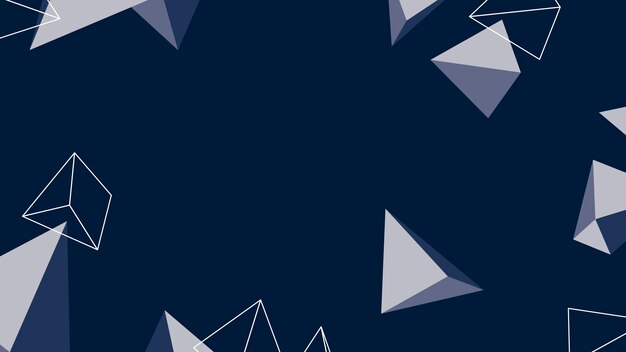 Navy blue geometrical social banner vector