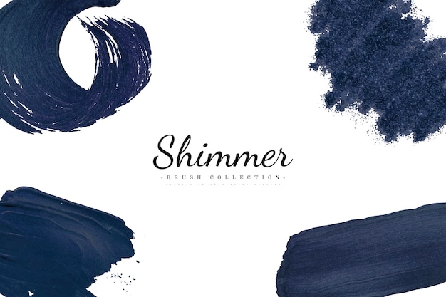 Free vector navy brush strokes collection