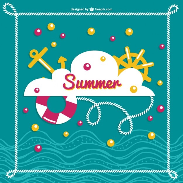 Navy elements summer background