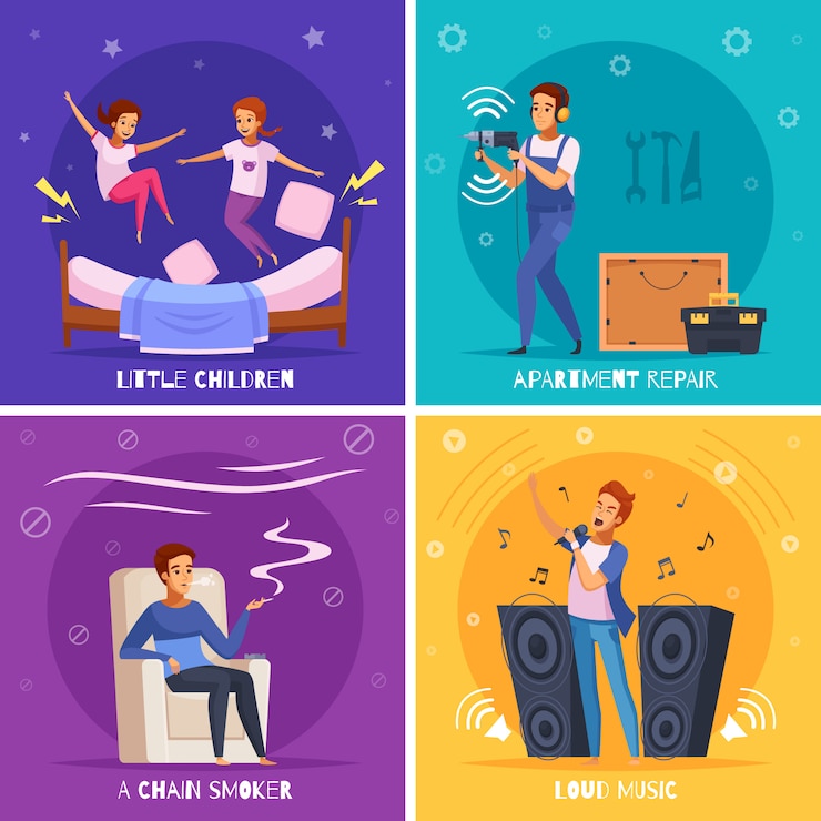 Free Vector neighbors cartoon design concept