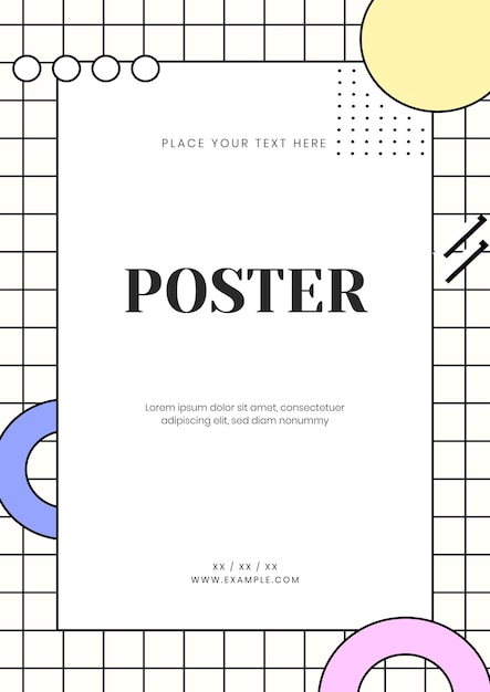 Neo Memphis poster template