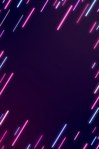 Бесплатное векторное изображение Неоновая абстрактная рамка на темно-фиолетовом фоне вектора