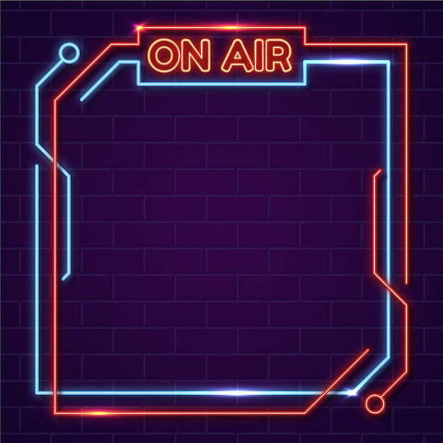 Free vector neon on air frame