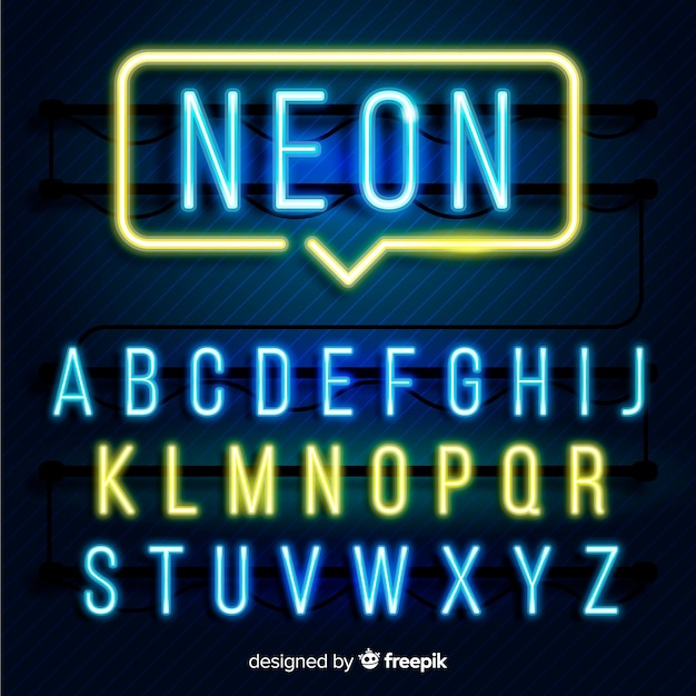 Neon Alphabet