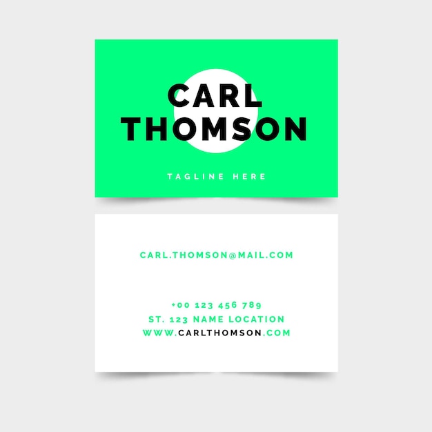 Free vector neon business card concept