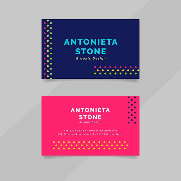 Free vector neon business card template
