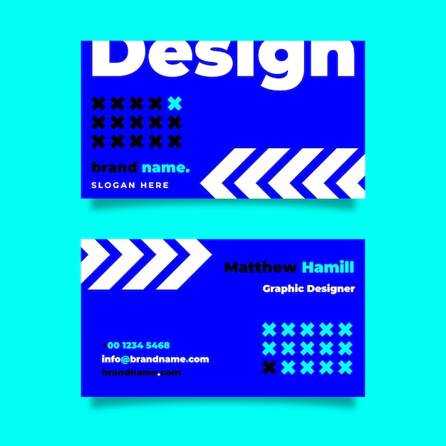 Neon business card template