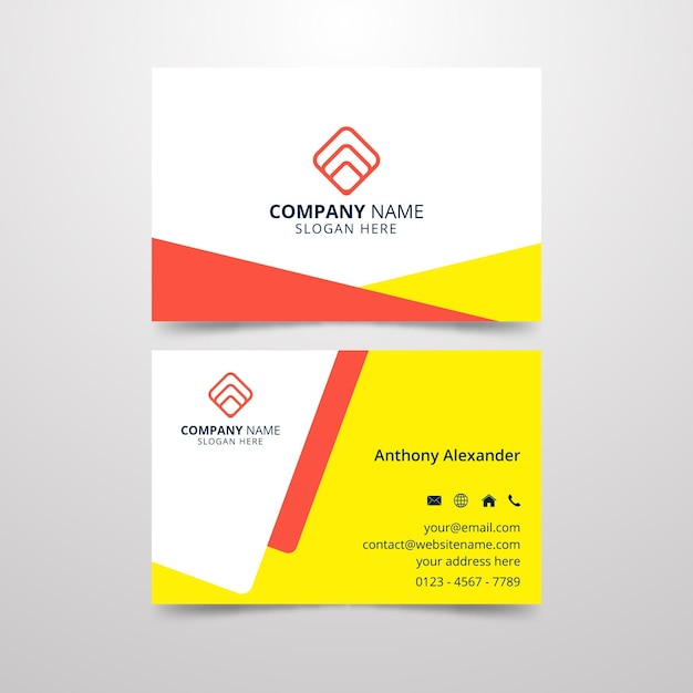 Free vector neon business card template