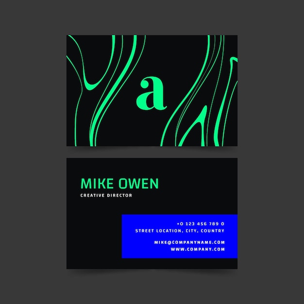 Free vector neon business card
