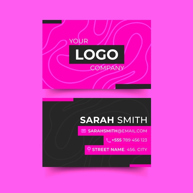 Free vector neon business card