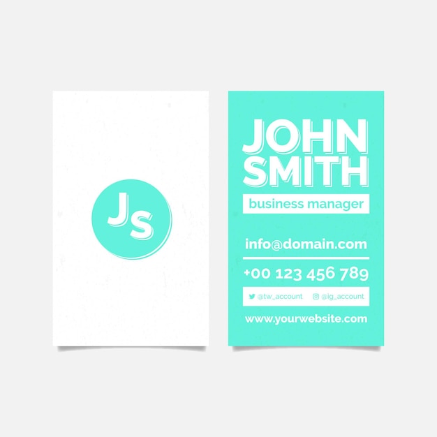 Neon business cards concept