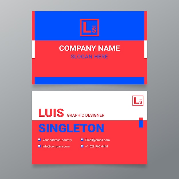 Free vector neon business cards concept