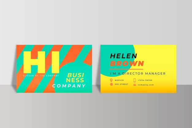 Free vector neon business cards