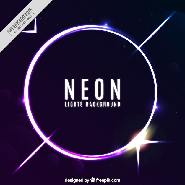 Free vector neon circle background