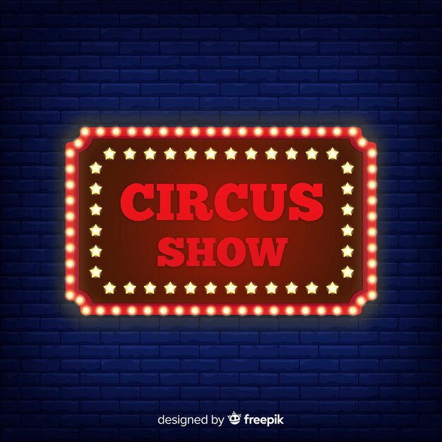 Neon circus sign background