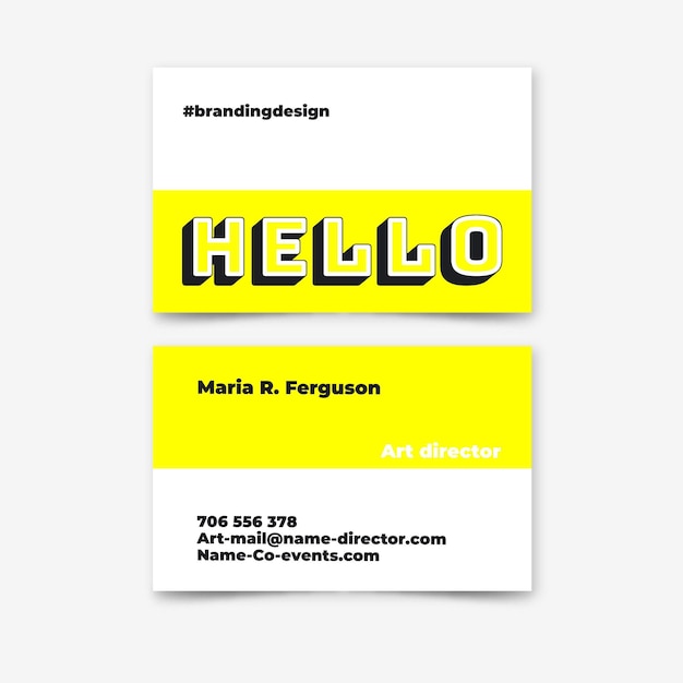 Free vector neon color for business card template