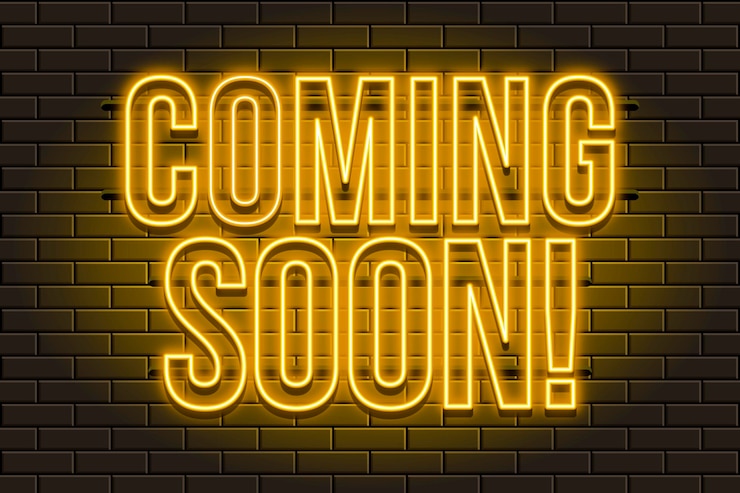 Free Vector neon coming soon background