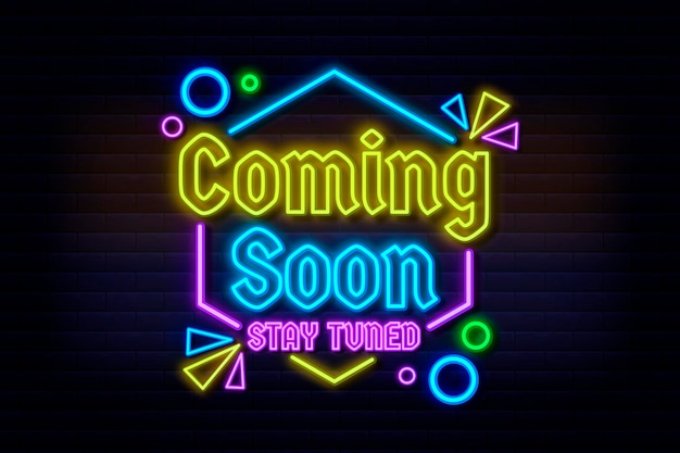Neon coming soon background