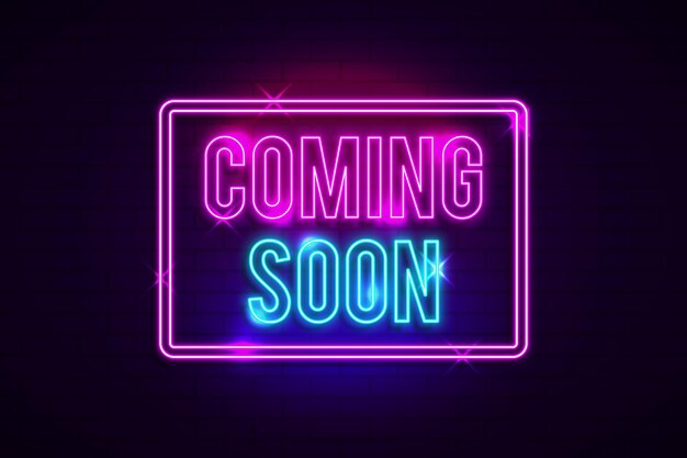 Neon coming soon 바탕 화면