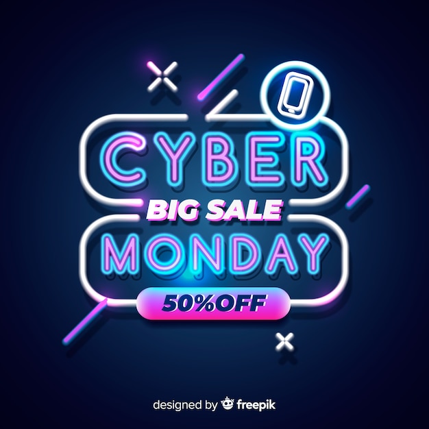 Neon cyber monday big sales