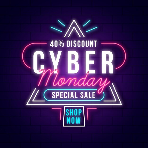 Neon cyber monday