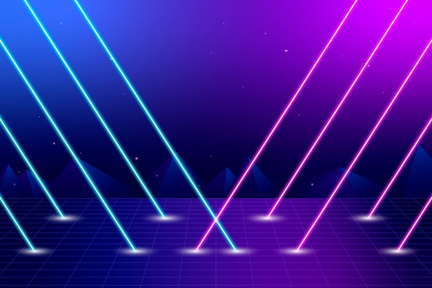 Neon design of colorful background