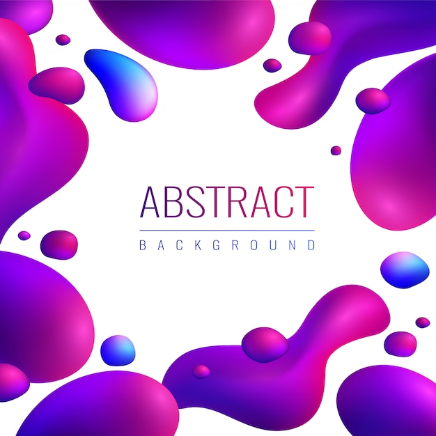 Free vector neon drops abstract background