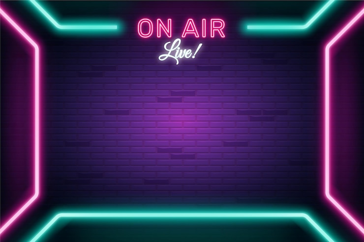 Free Vector neon frame on air