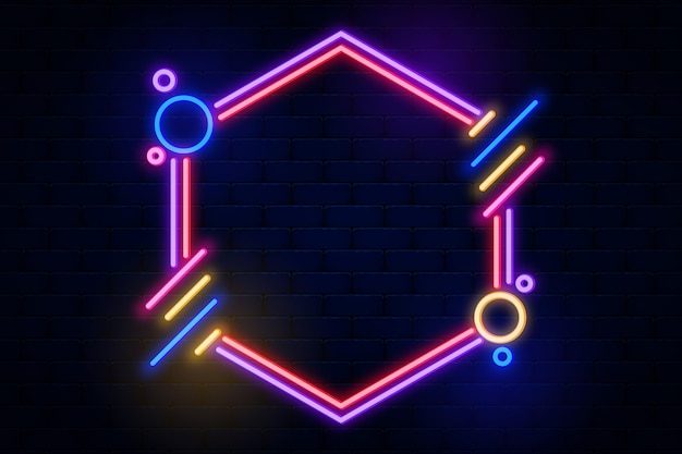 Free vector neon frame design