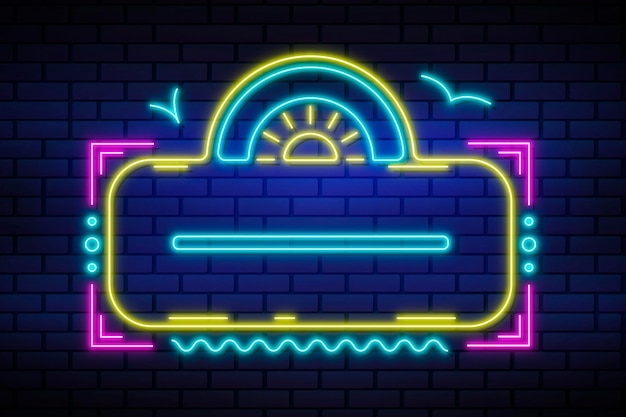 Neon frame template