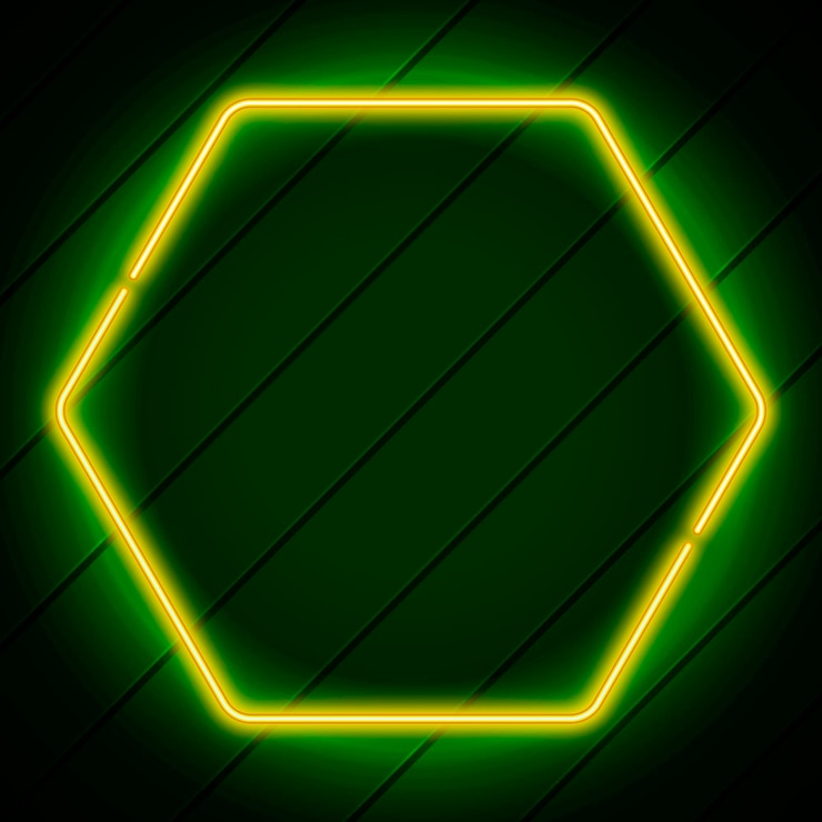 무료 Vector 네온 프레임 템플릿